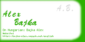 alex bajka business card